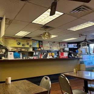 the interior of a restaurant