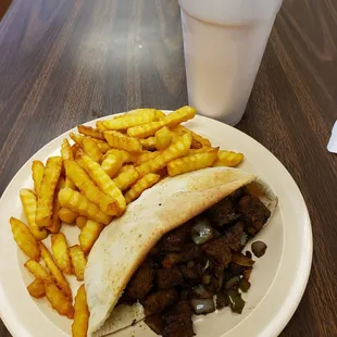 Steak-N-Sack combo meal ($8.99)