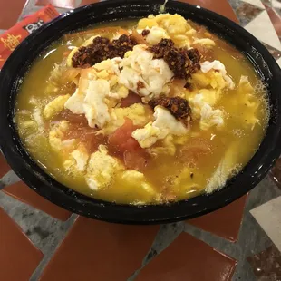Tomato Egg Noodle Soup