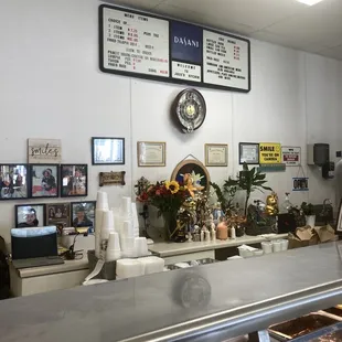 a view of the counter area