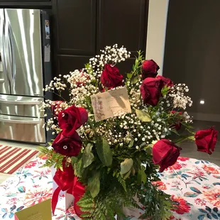 My husband picked up flowers on Friday and when he brought them home they were nearly dead.