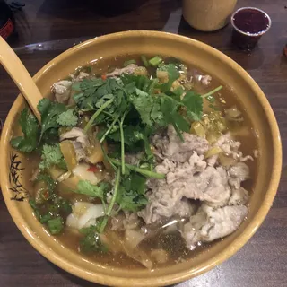 Spicy Beef Suan Tsai Noodles