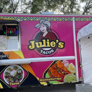 a colorful food truck