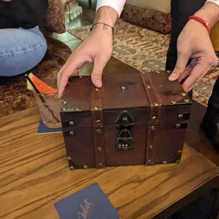 09/08/23 CHERRIED TREASURE - Gin, Plum Wine, Rhubarb Amaro, Cherry Oak Smoke