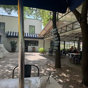 outside