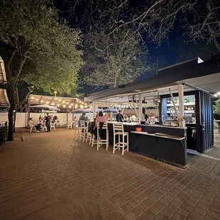 Outdoor bar and seating