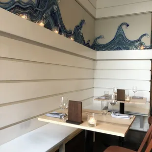 interior, sushi and sashimi