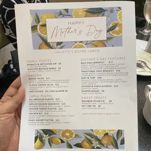 Mother&apos;s Day 2021 menu!!