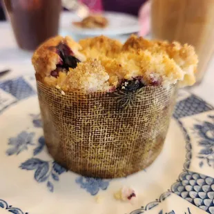 Freshly baked blueberry muffin, wonderful