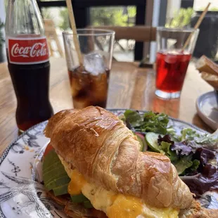 Croissant breakfast Sando with chorizo