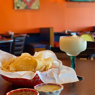 Chips, salsa and margaritas