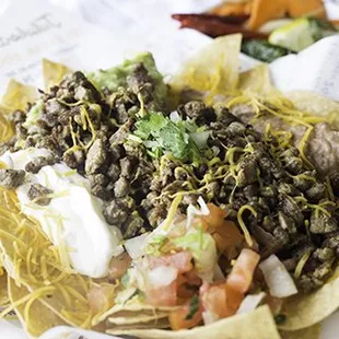 a plate of mexican food