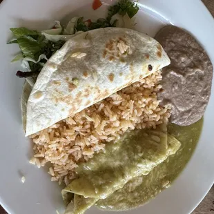 Fajita &amp; enchilada plate