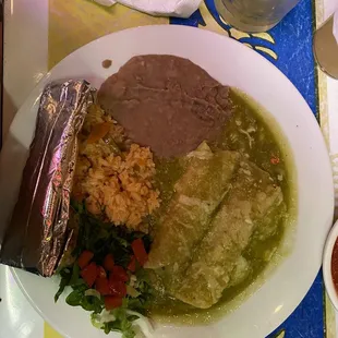 Chicken Enchilada Plate