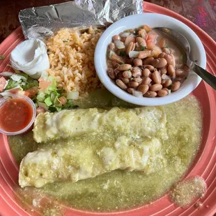 Chicken Enchilada Plate