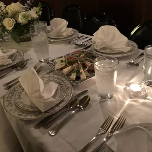 Table set for a larger group