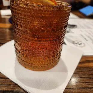 a glass of orange juice