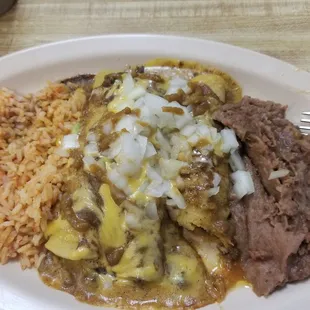 Beef enchiladas