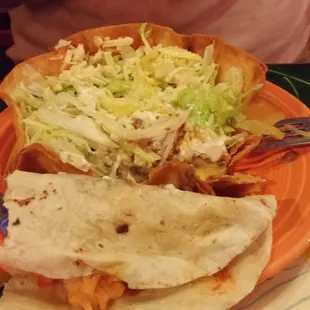 a plate of food on a table
