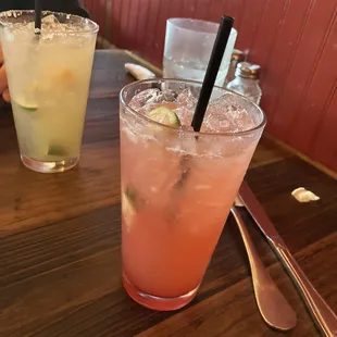 Strawberry and top shelf margaritas