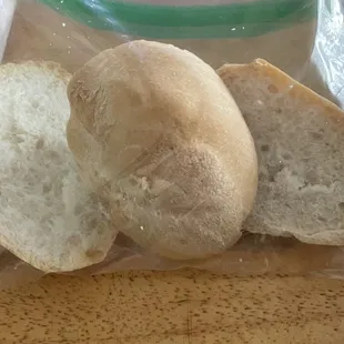 Bread (that comes with the black beans and rice)