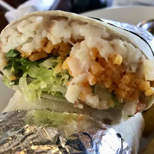 A cross section of my burrito