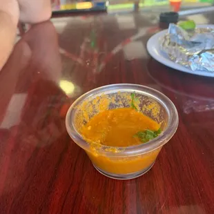 Salsa served with chips. So goood