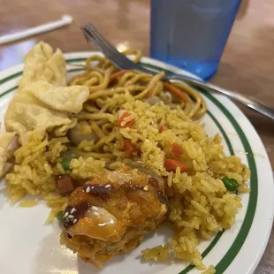 a plate of food on a table