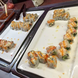 interior, sushi and sashimi