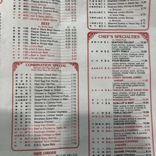 Menu.