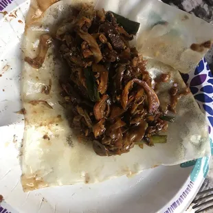 a plate of food on a table