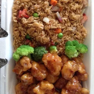 General Tso chicken lunch special $4.95