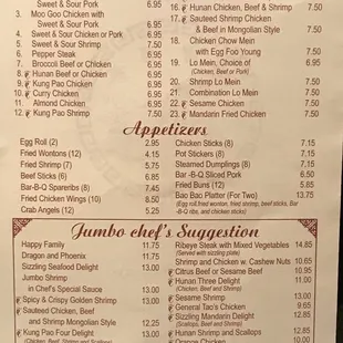 Menu given 4/6/2021