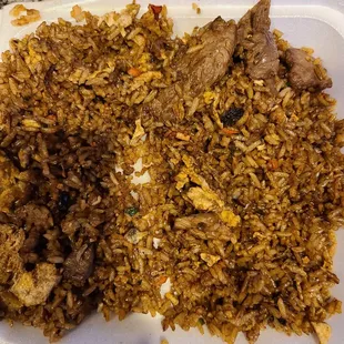 Burnt fried rice
