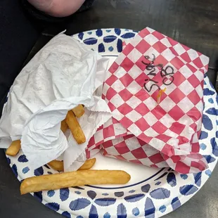 a plate of food on a table