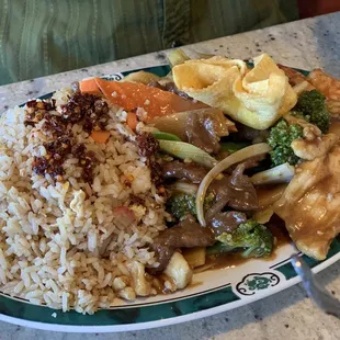 Happy Family lunch special ( comes with a cup of soup , not pictured)