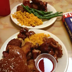 Fried rice and chicken