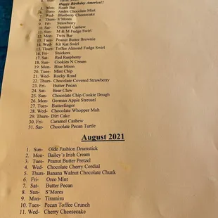 Custard Flavor of the day