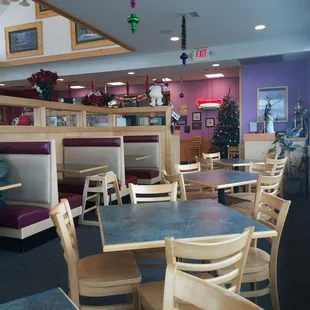 the inside of a restaurant