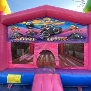 Pink castle. Monster truck banner