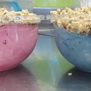 Mermaid Bowl and Dragon Fruit Bowl