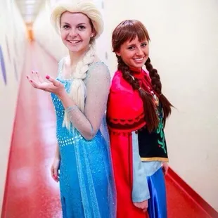 Look for Elsa and Anna at big events! Halloween Bash, Christmas party, summer bash, etc.