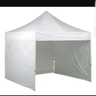 We carry white Ez up with walls or without 10x10 or 10x20