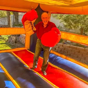 Boxing Ring with Gloves