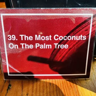 he most coconuts on the palm tree