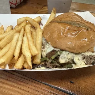 Daily Lunch Special: Philly Cheesetake with everything plus side of fries