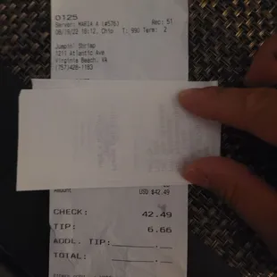 Takeout order for one item.