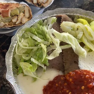 Beef &amp; Lamb (Gyro) Bowl ---Chicken Shawarma Pita Wrap