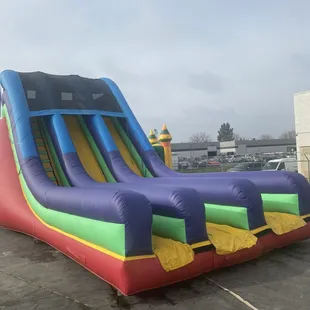 Gigantic 24 foot dual lane dry slide