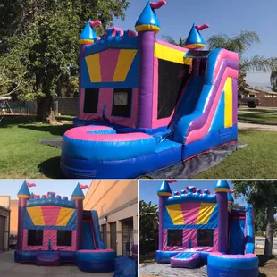 Pink Water Jumper Slide W/Pool 
Length 23
Width 18 
Height 16